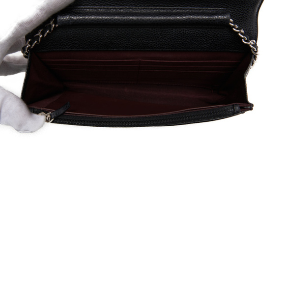 Chanel Coco Mark Chain Wallet Dark Navy Black - Picture 7 of 8